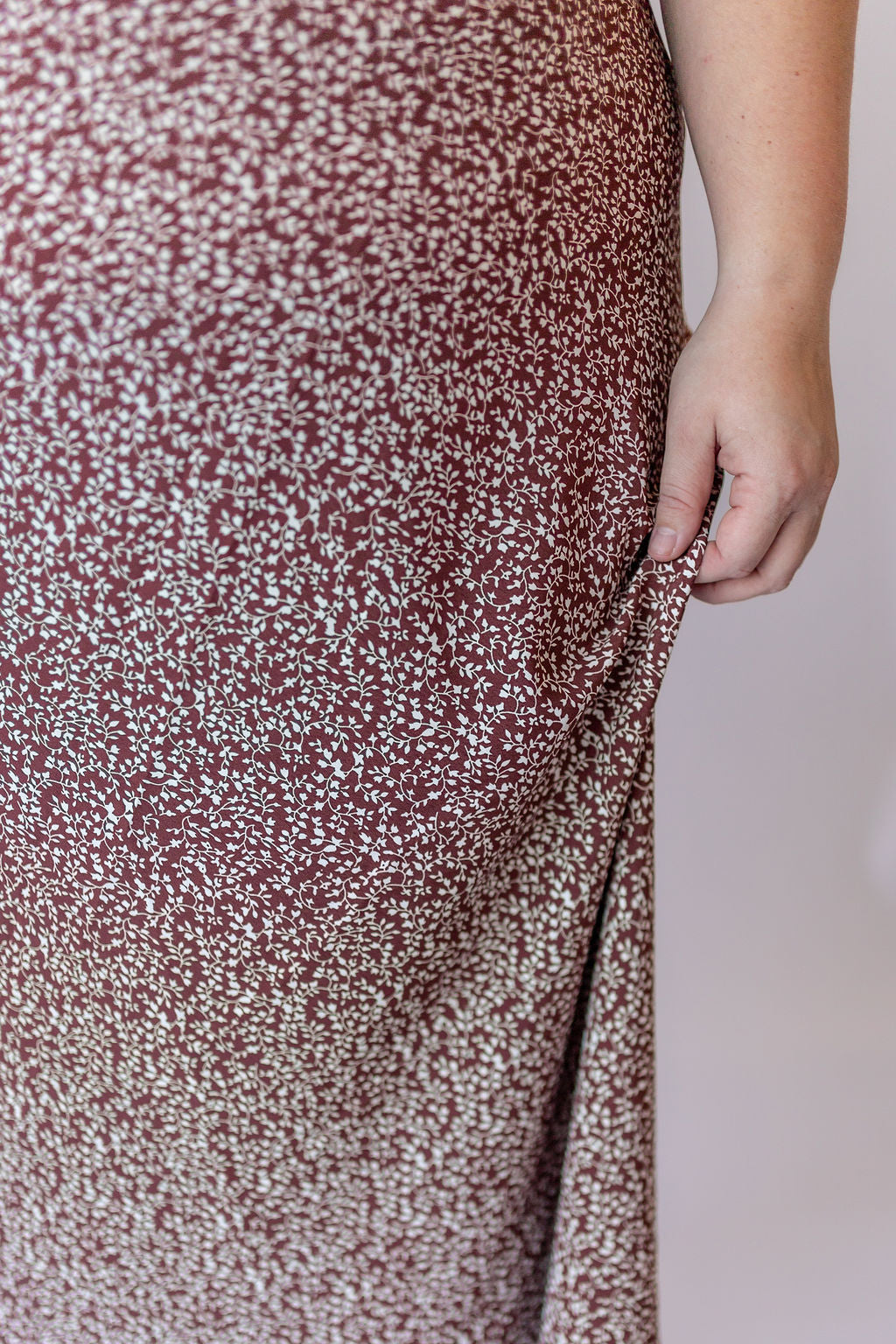 Hailey Midi Skirt Brown -Plus
