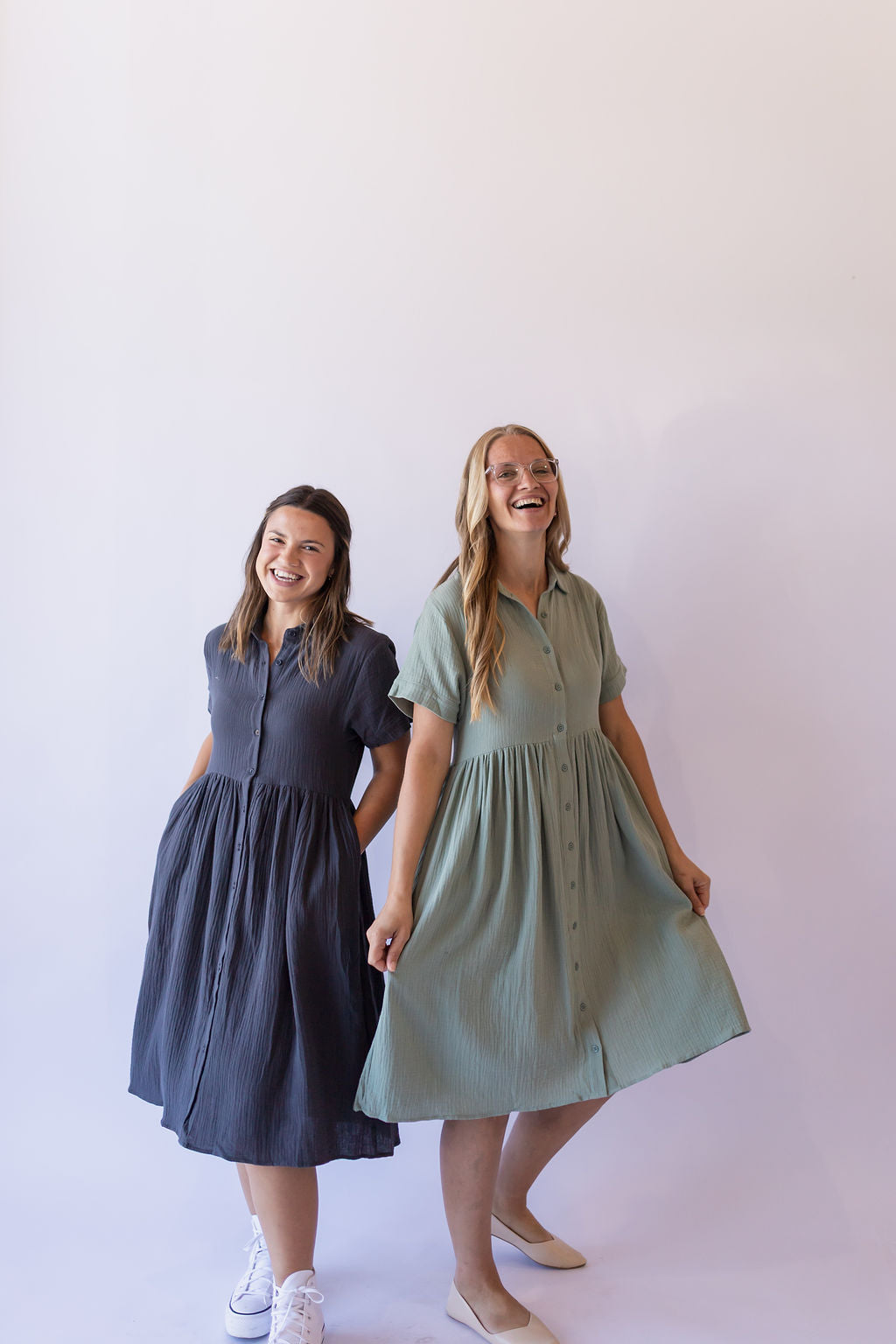 Lisa Cotton Gauze Dress -Green