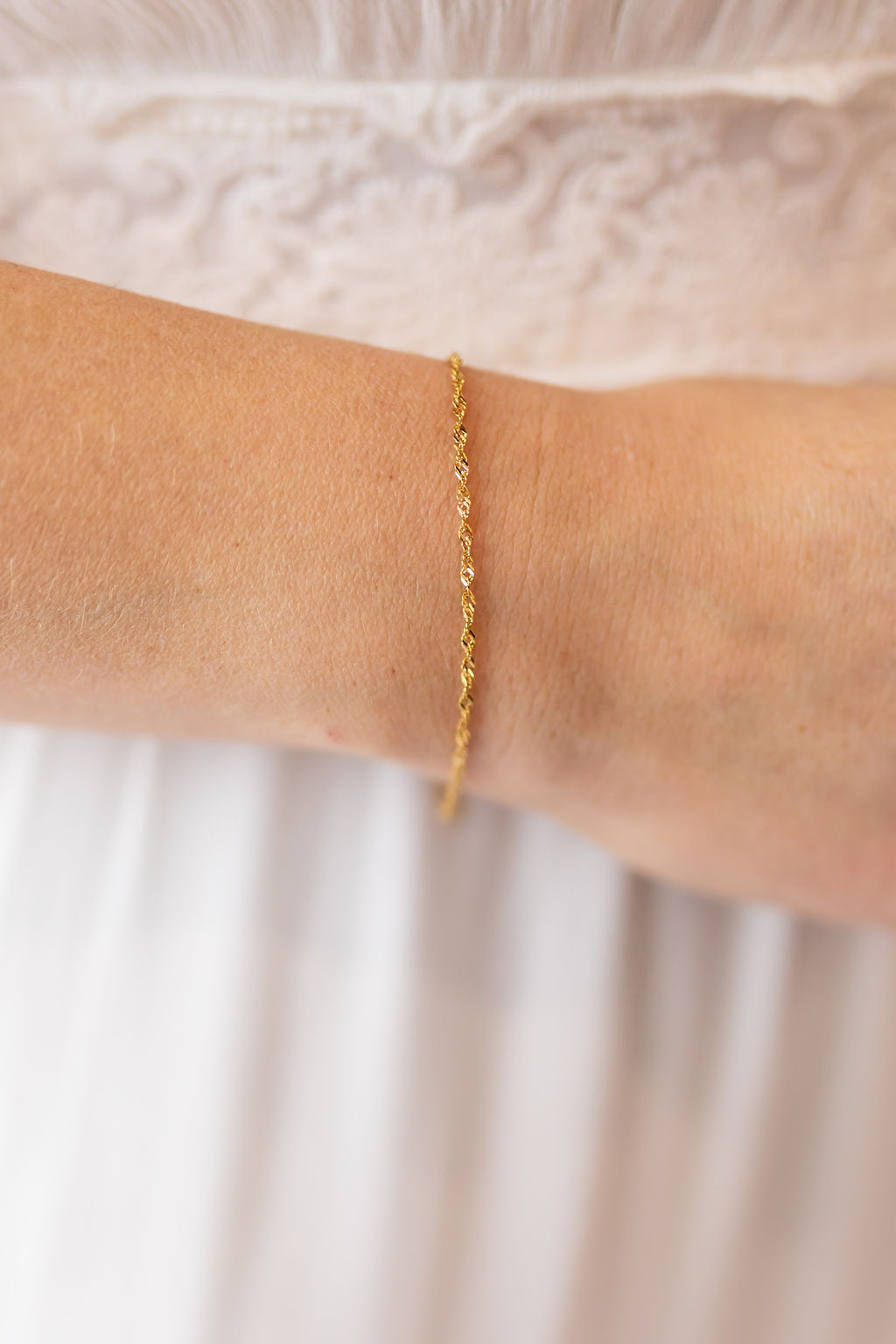 Wesley Diamond Cut Bracelet - Yellow Gold