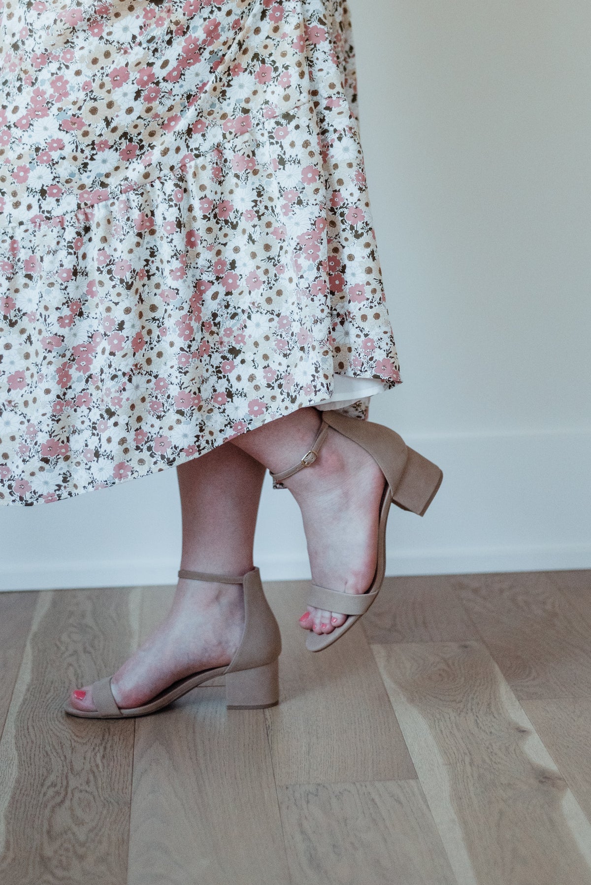 Myla Ankle Strap Heel -Nude