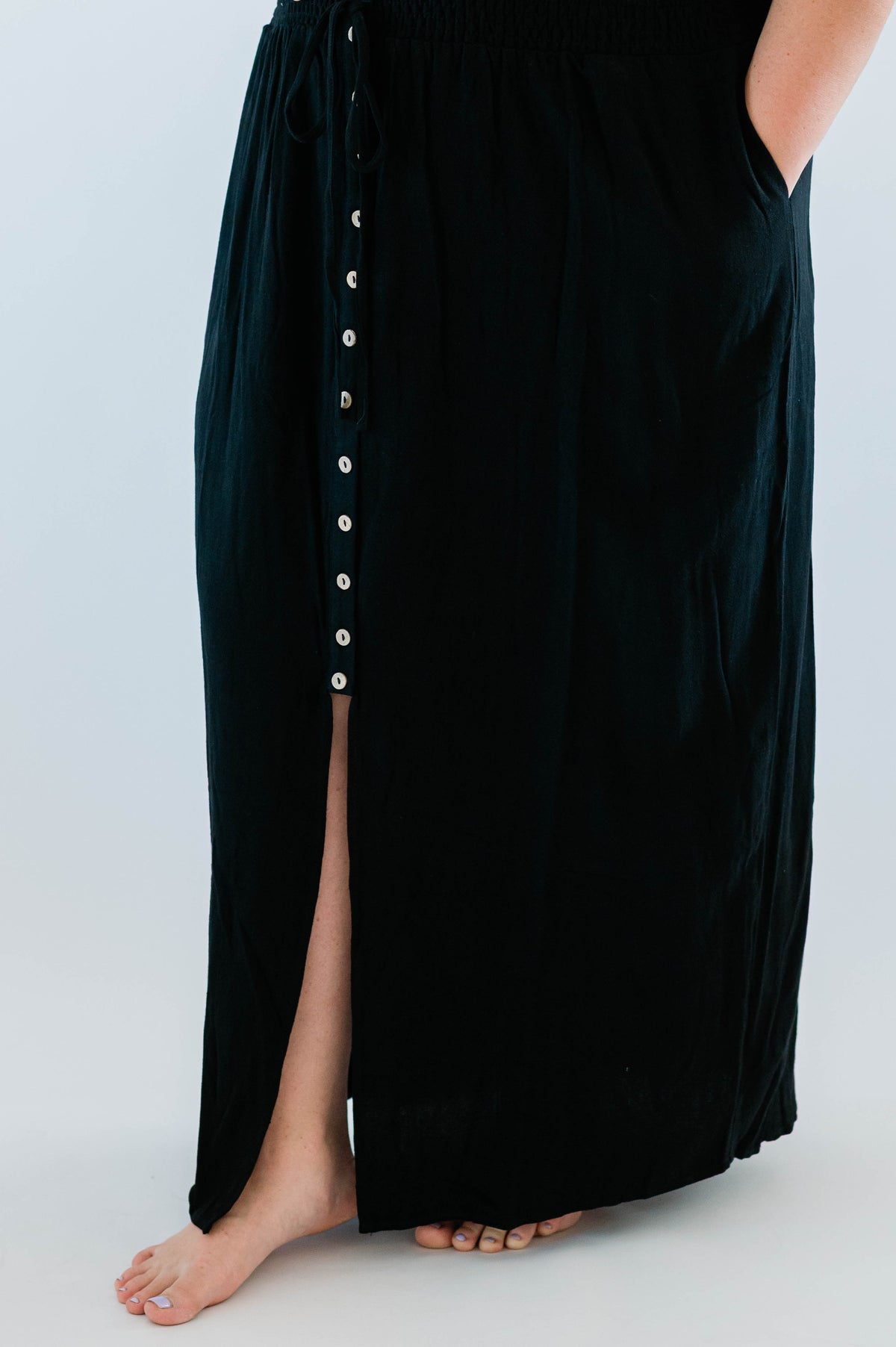 Winslet Button Maxi Skirt -2x