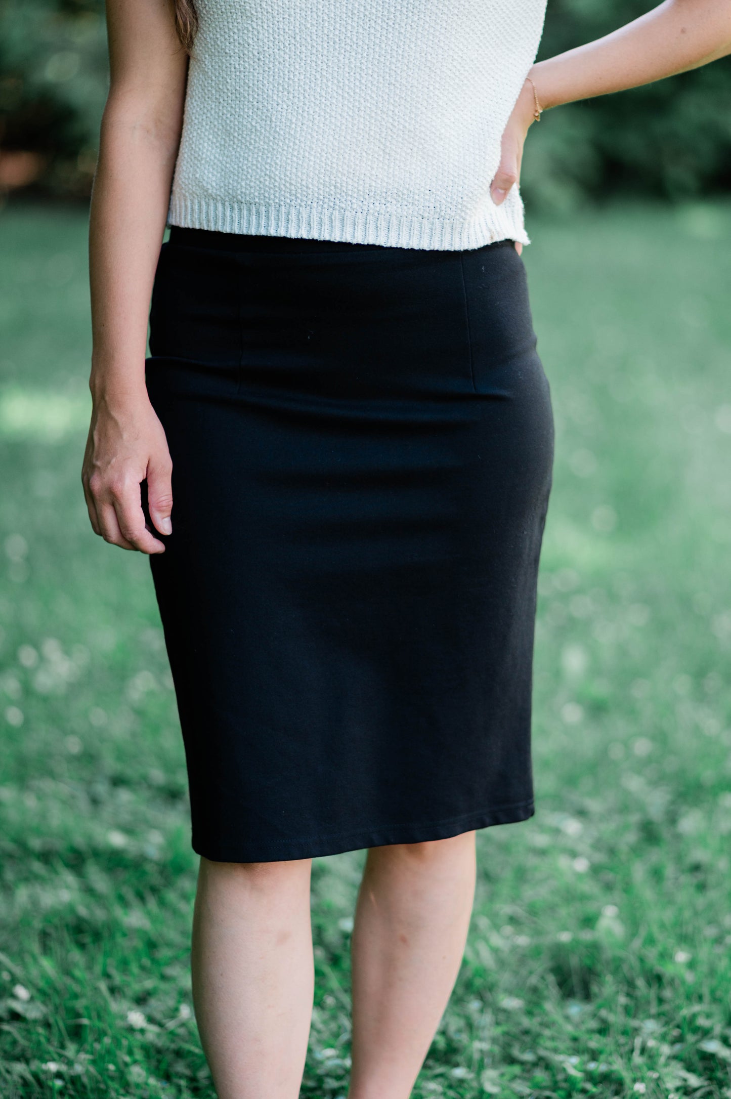 Anna Pencil Skirt - Black