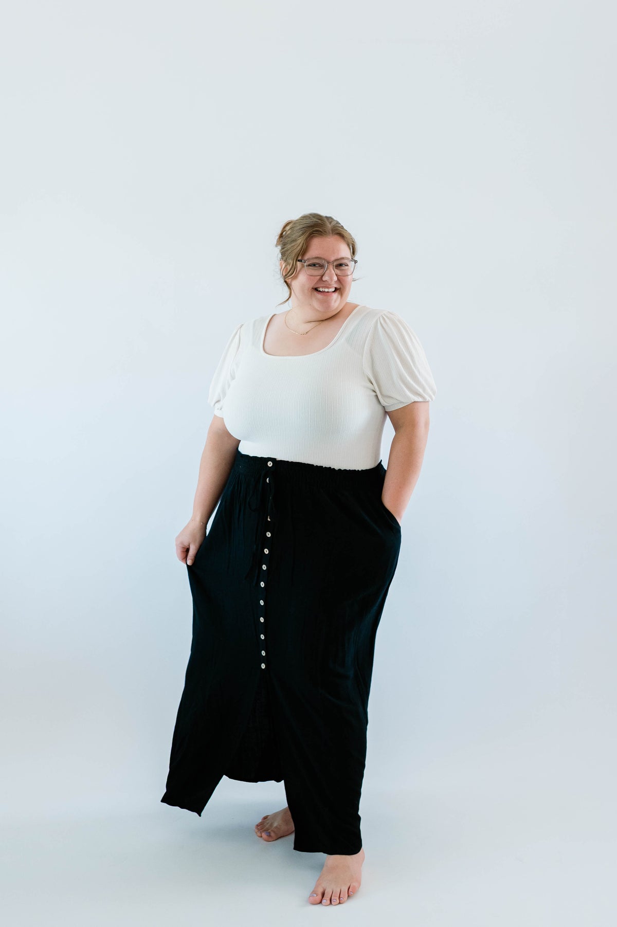 Winslet Button Maxi Skirt -2x