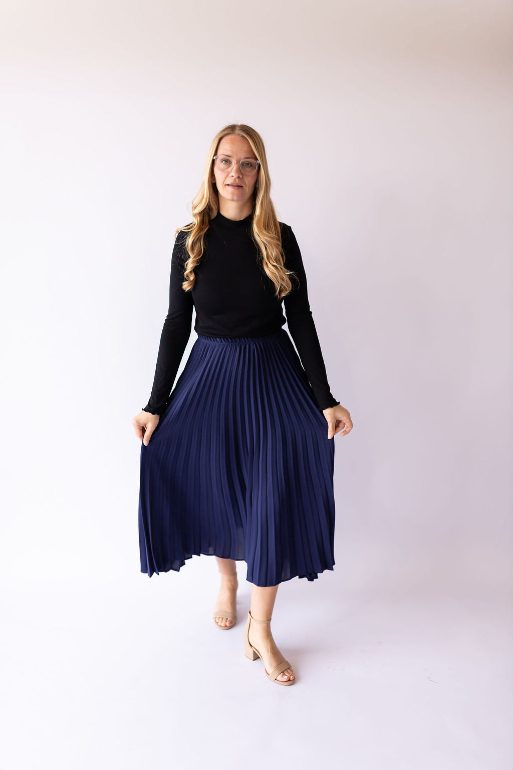 Janine Midi Pleated Skirt