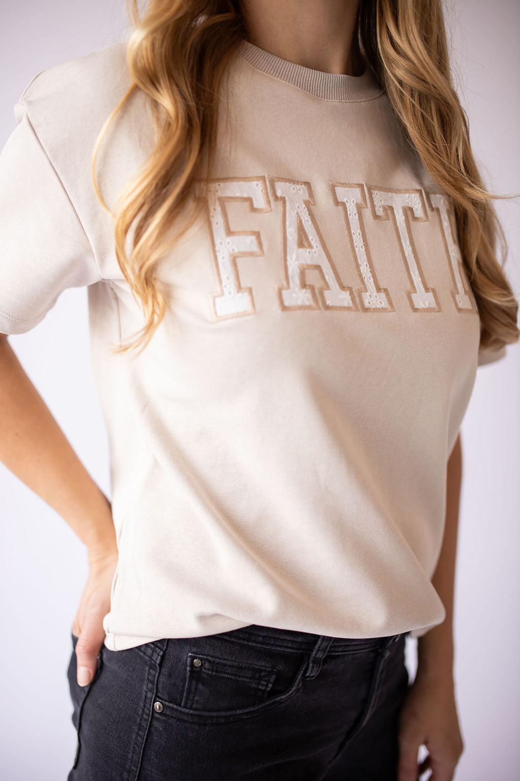 Faith Eyelet Detail Top