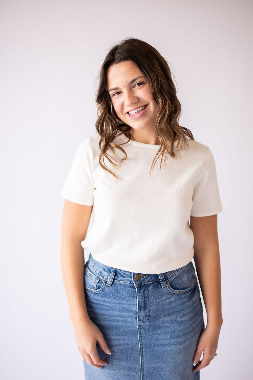 Short Sleeve Soft Tee -White