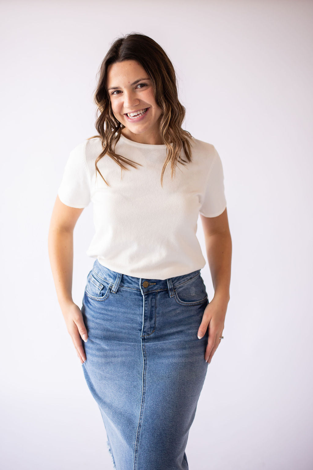 Short Sleeve Soft Tee -White