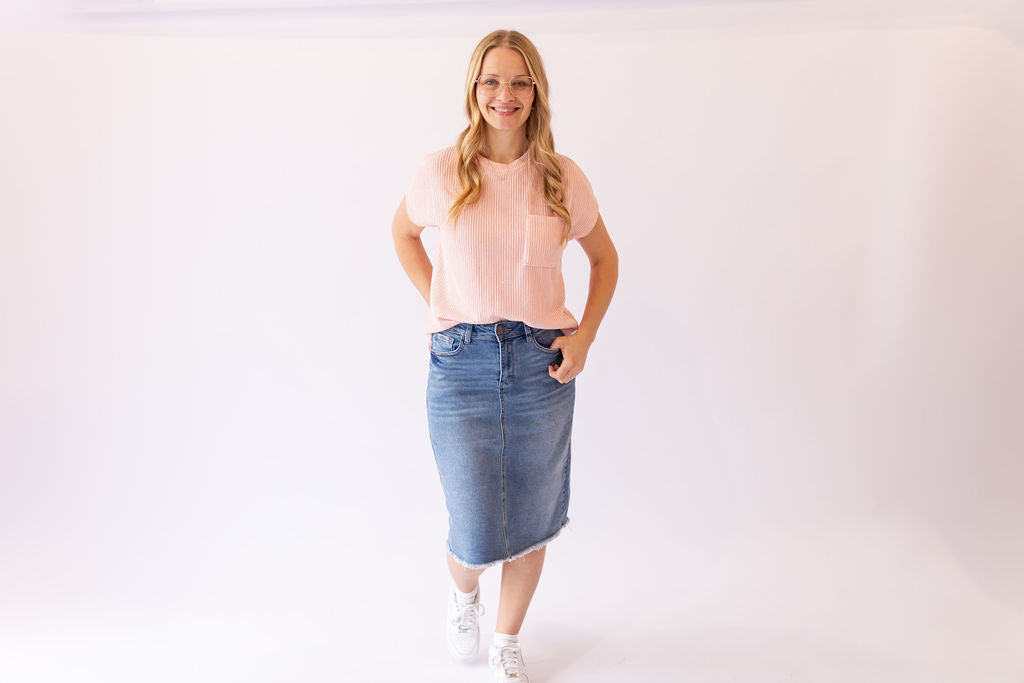 Viola Knitted Top -Blush