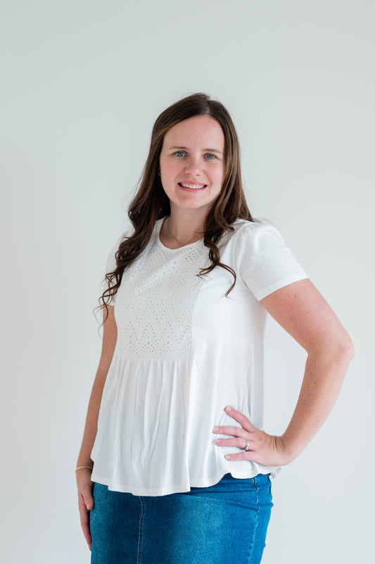 Olivia Eyelet Top