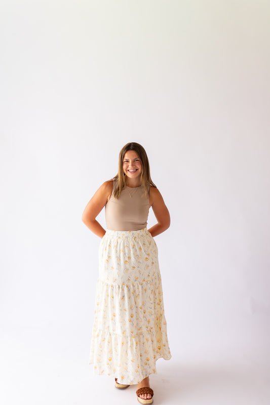 Marigold Tiered Maxi Skirt