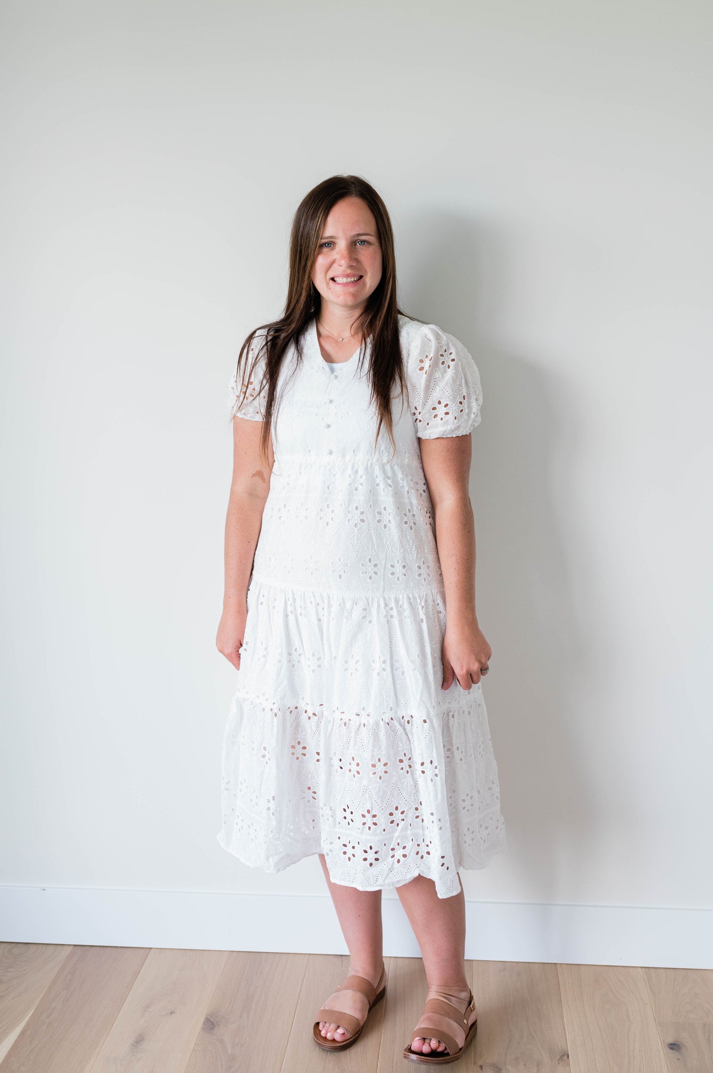 The Randa in White Eyelet