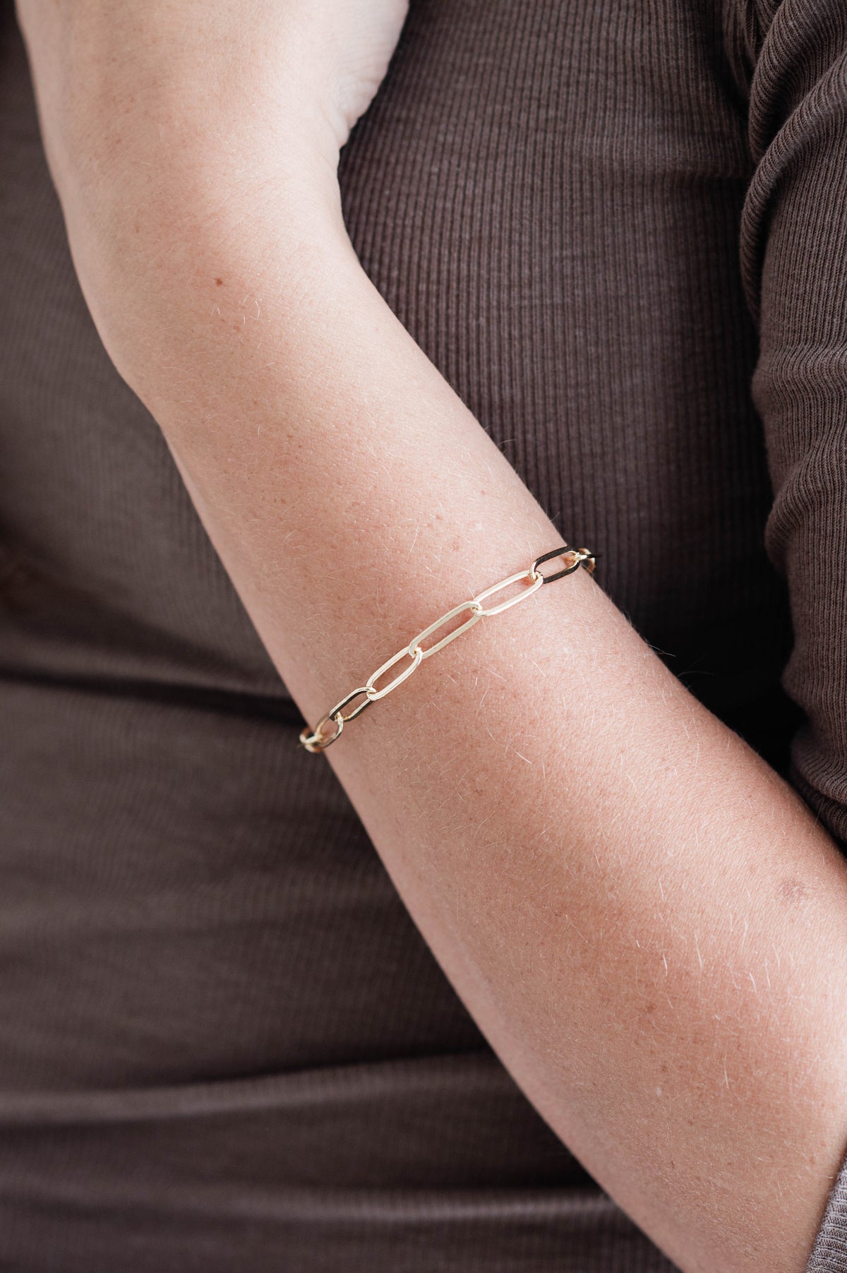 Cable Link Bracelet -Gold