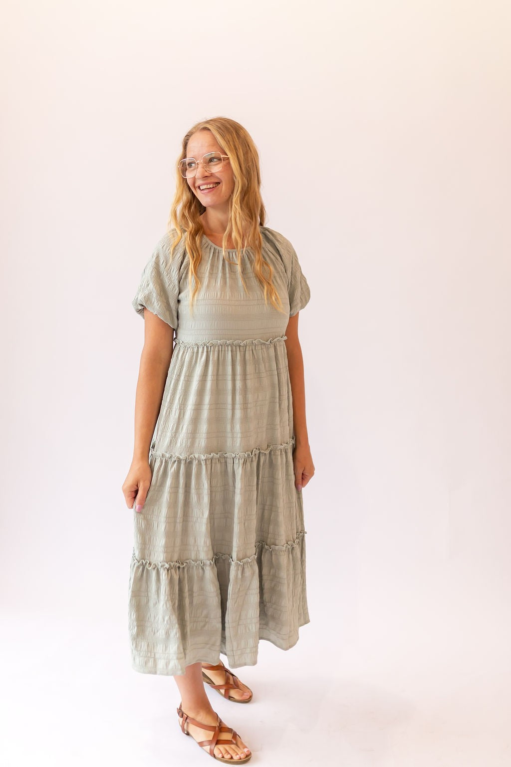 Serena Dress in Mint