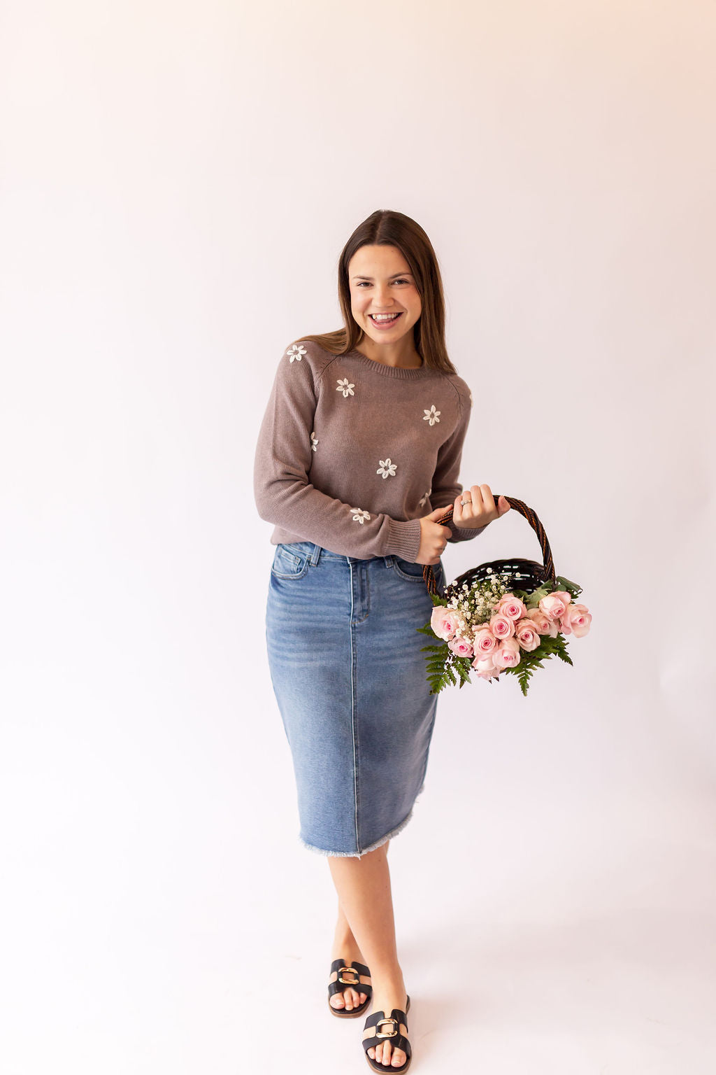 Edna Embroidered Floral Sweater