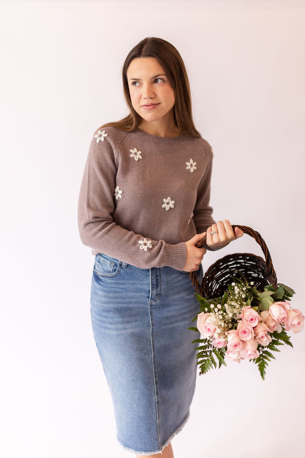 Edna Embroidered Floral Sweater
