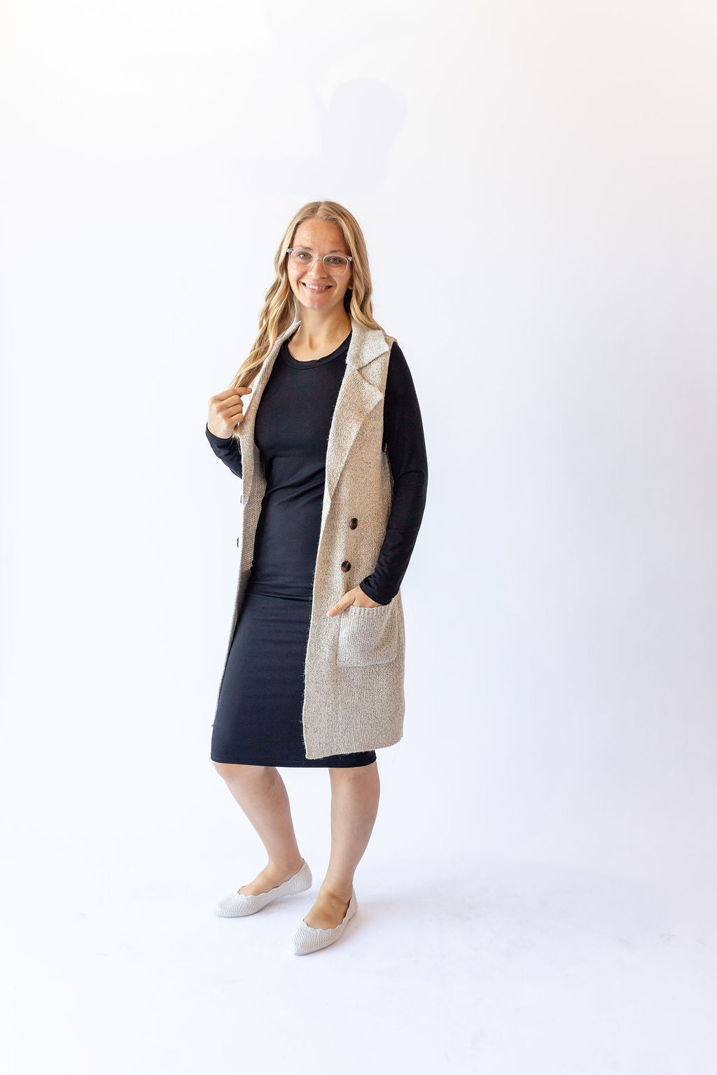 Long Sleeve Bodycon Dress -Black