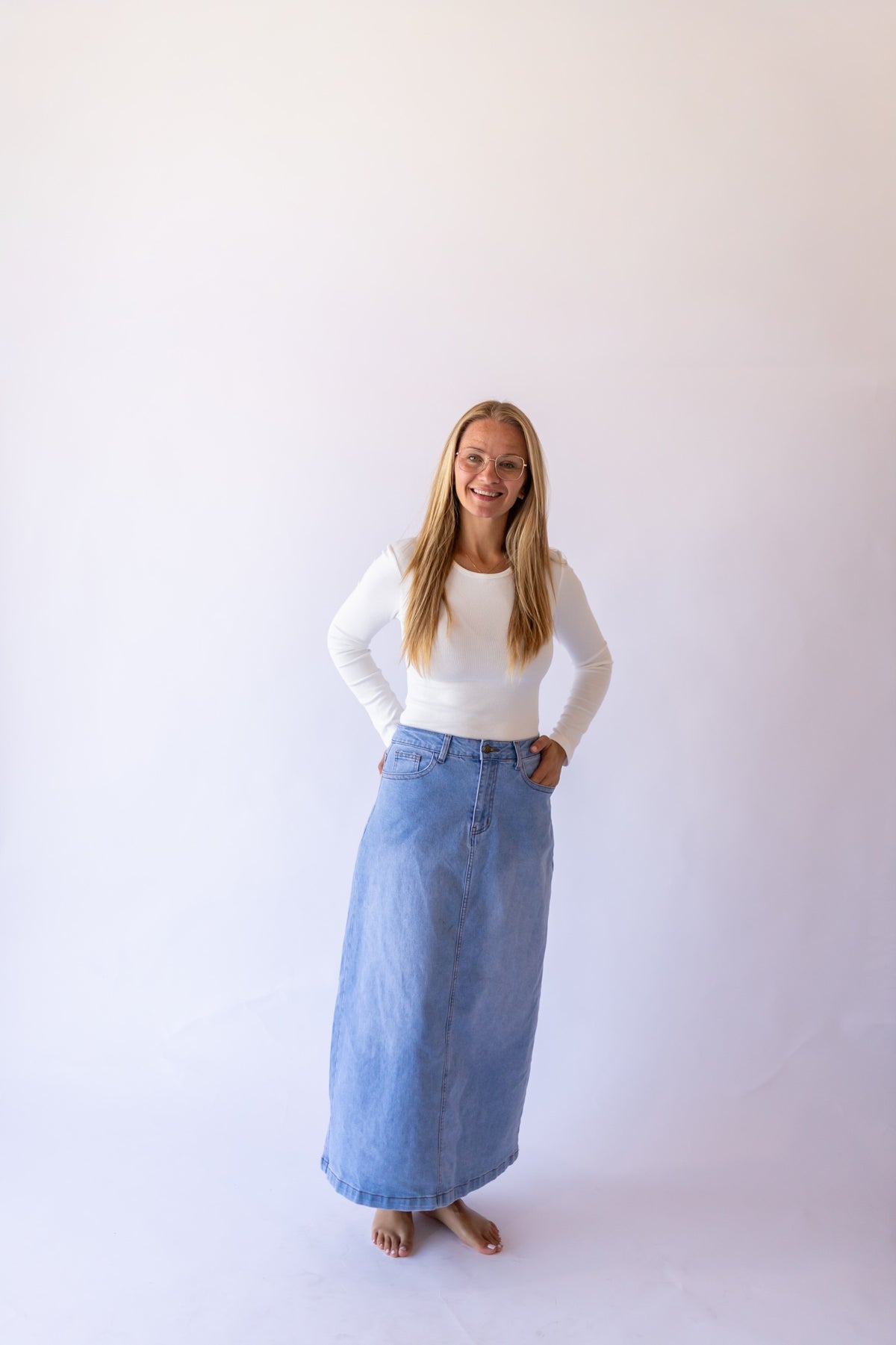 Renee Denim Maxi Skirt