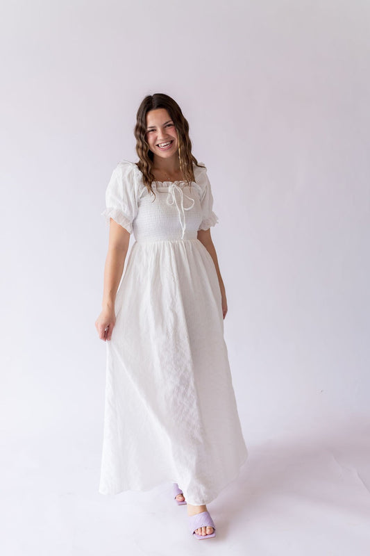 Enzo Dress in White