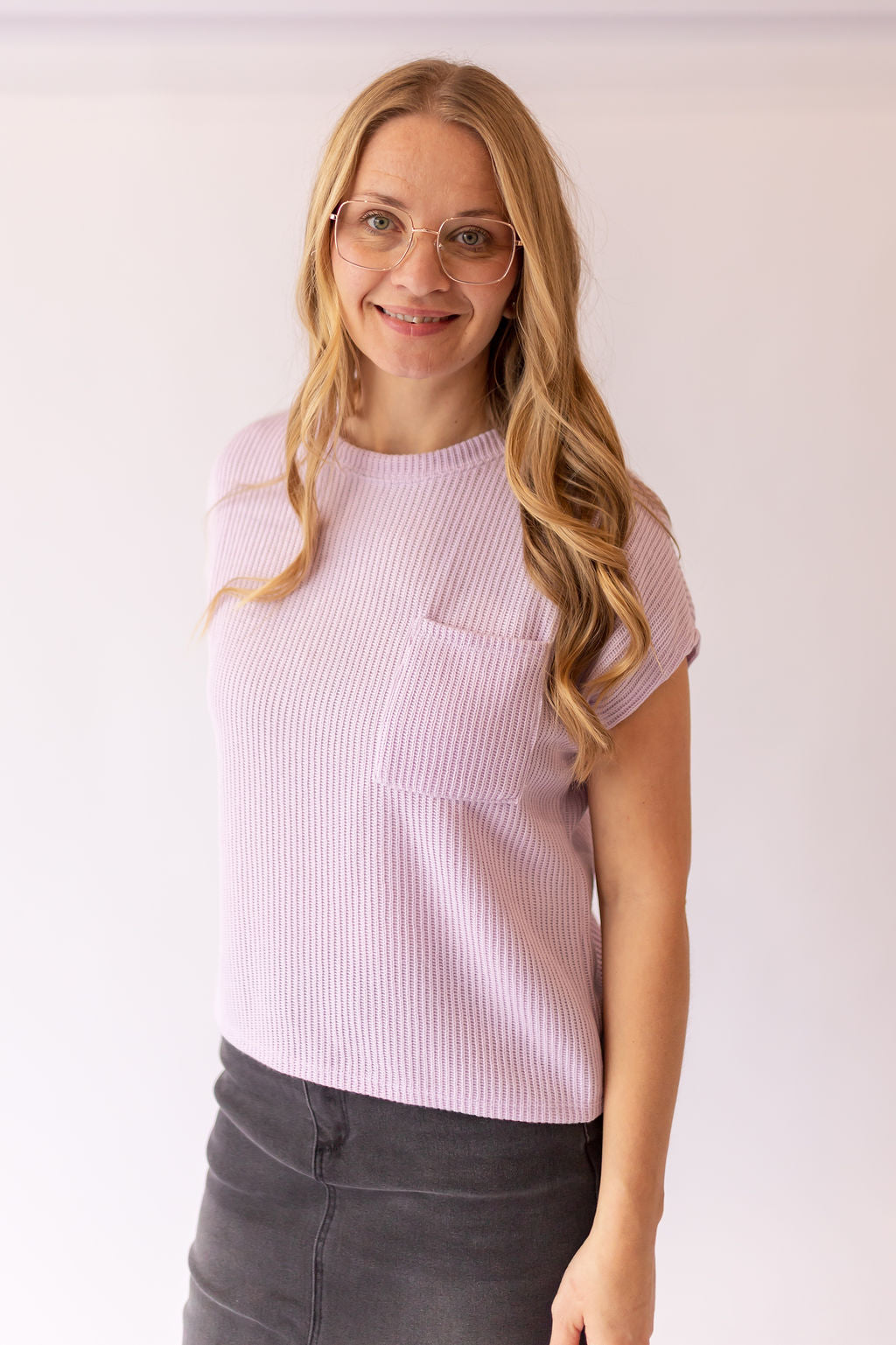 Viola Knitted Top -Lavender