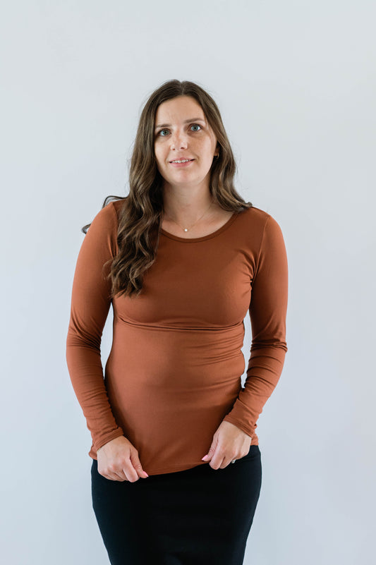 Long Sleeve Tee in Paprika
