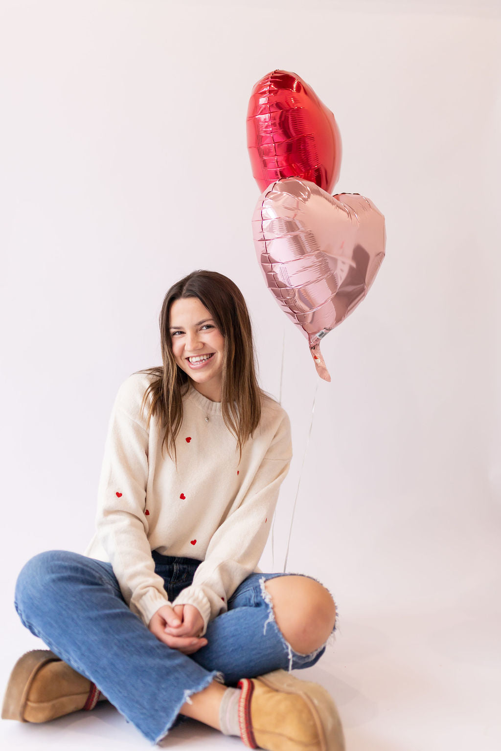 Embroidered Heart Sweater