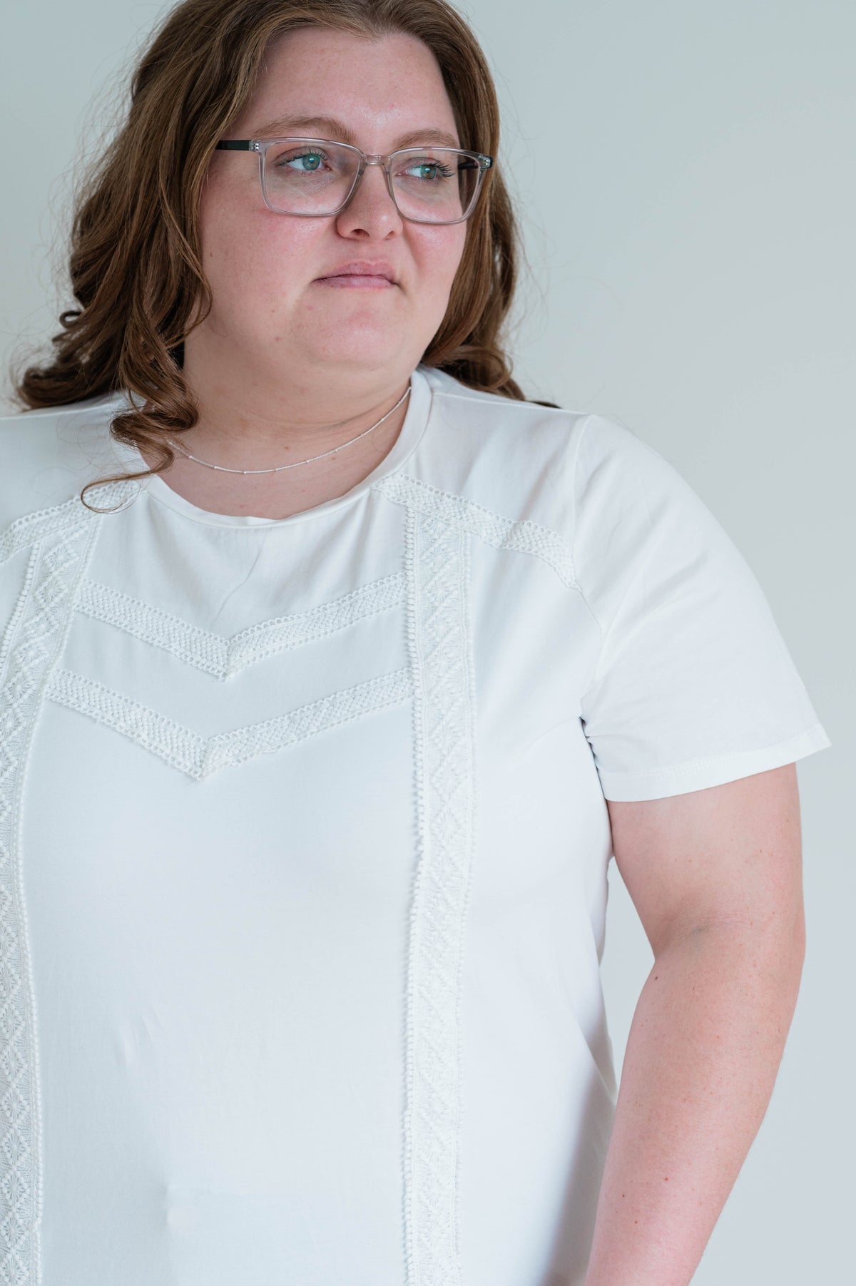 Lace Detail Blouse Plus -Plus