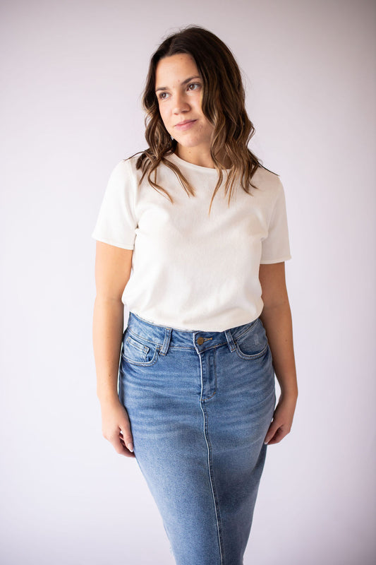 Short Sleeve Soft Tee -White