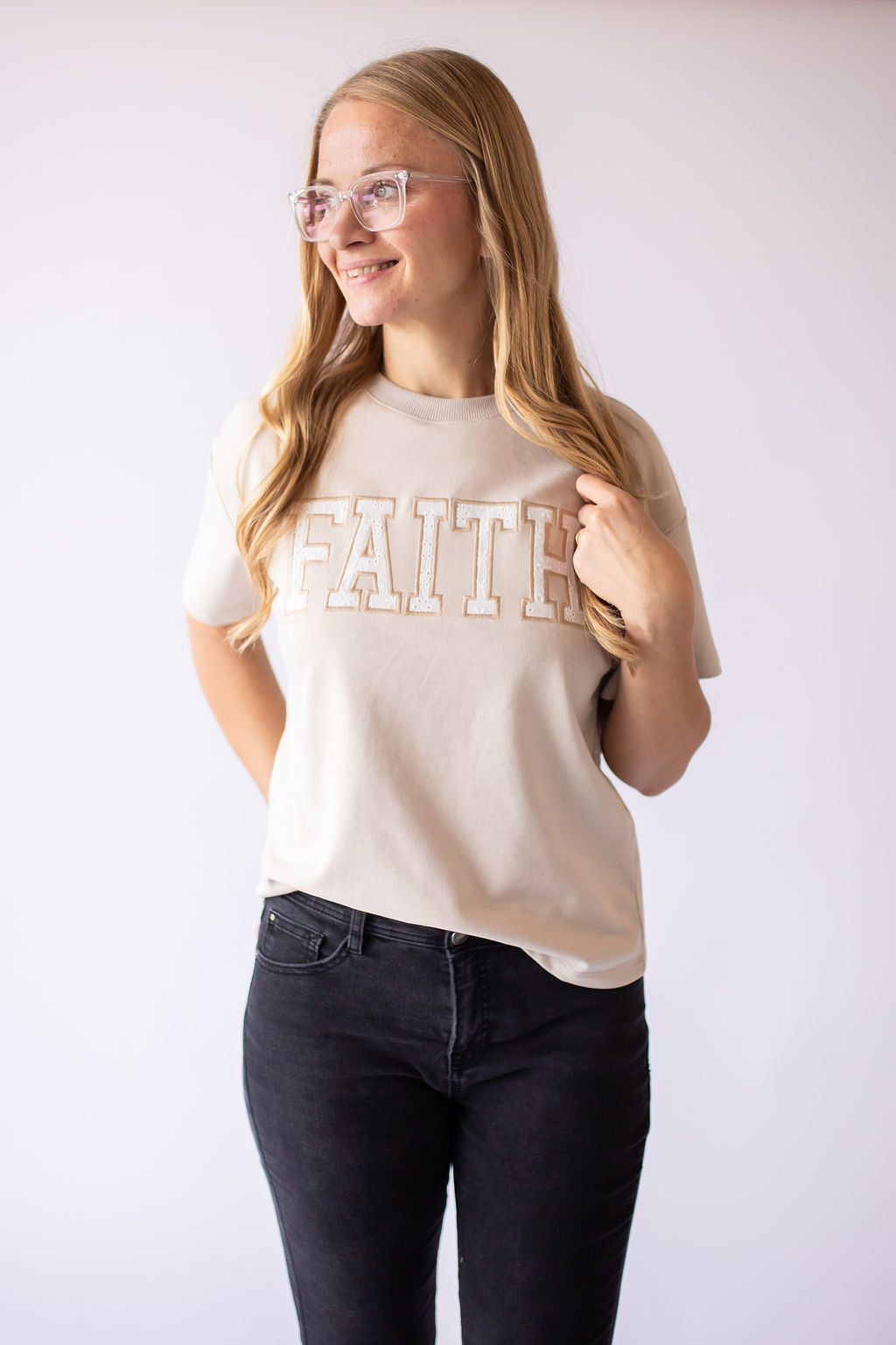 Faith Eyelet Detail Top