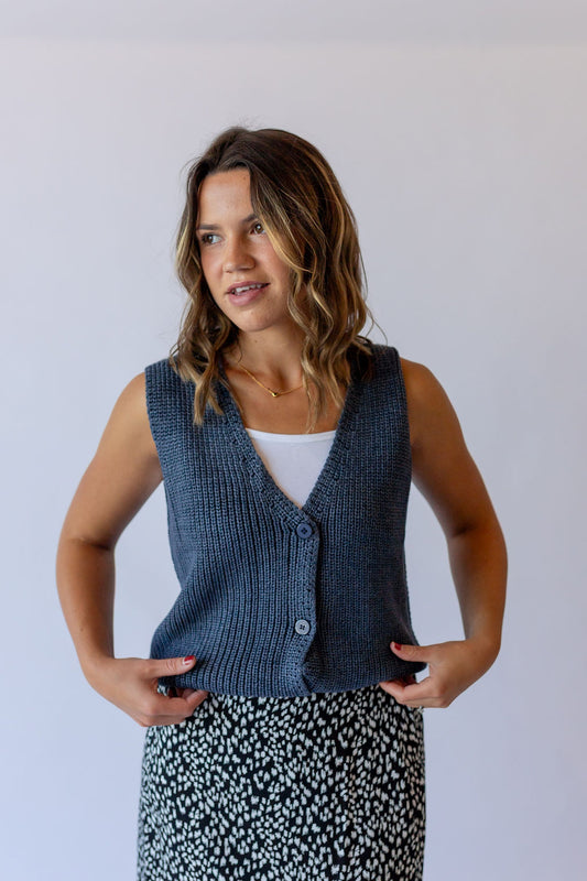 Dayna Button Sweater Vest