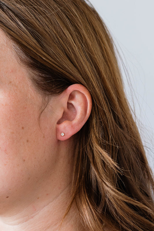 Mini Gold Sparkle Stud