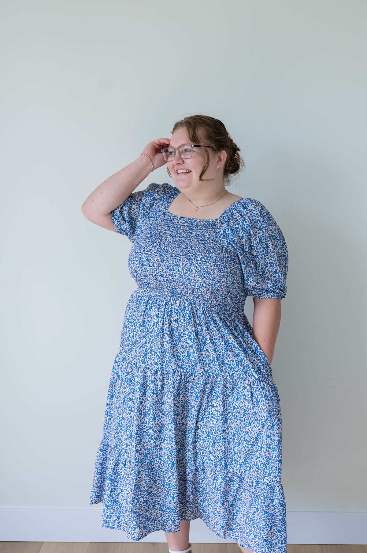 Freddie Dress in Retro Blue - 2x