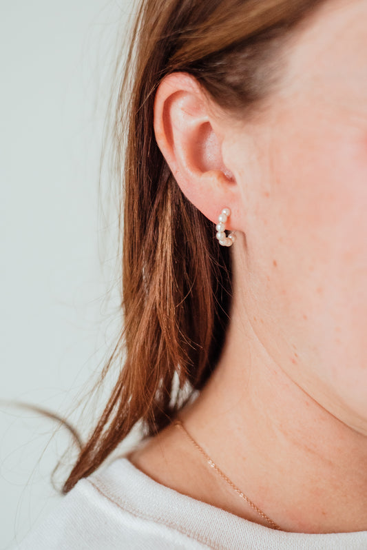 Bead Hoop Earrings