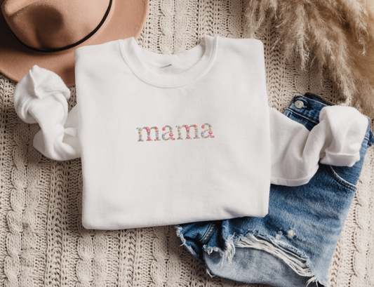 Embroidered Mama Sweatshirt