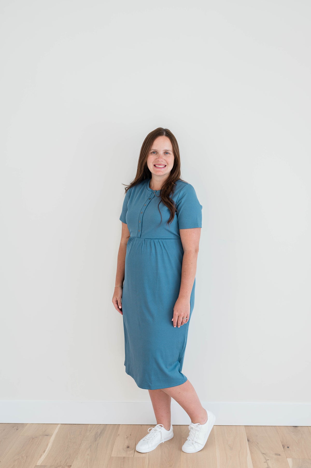 Heidi Dress -Smoky Blue