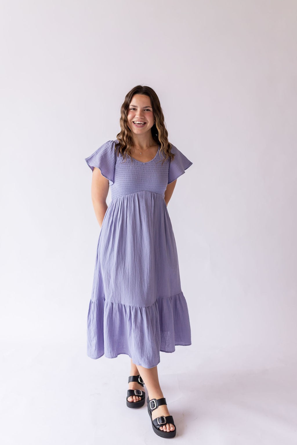 Kendall Dress in Ash Blue