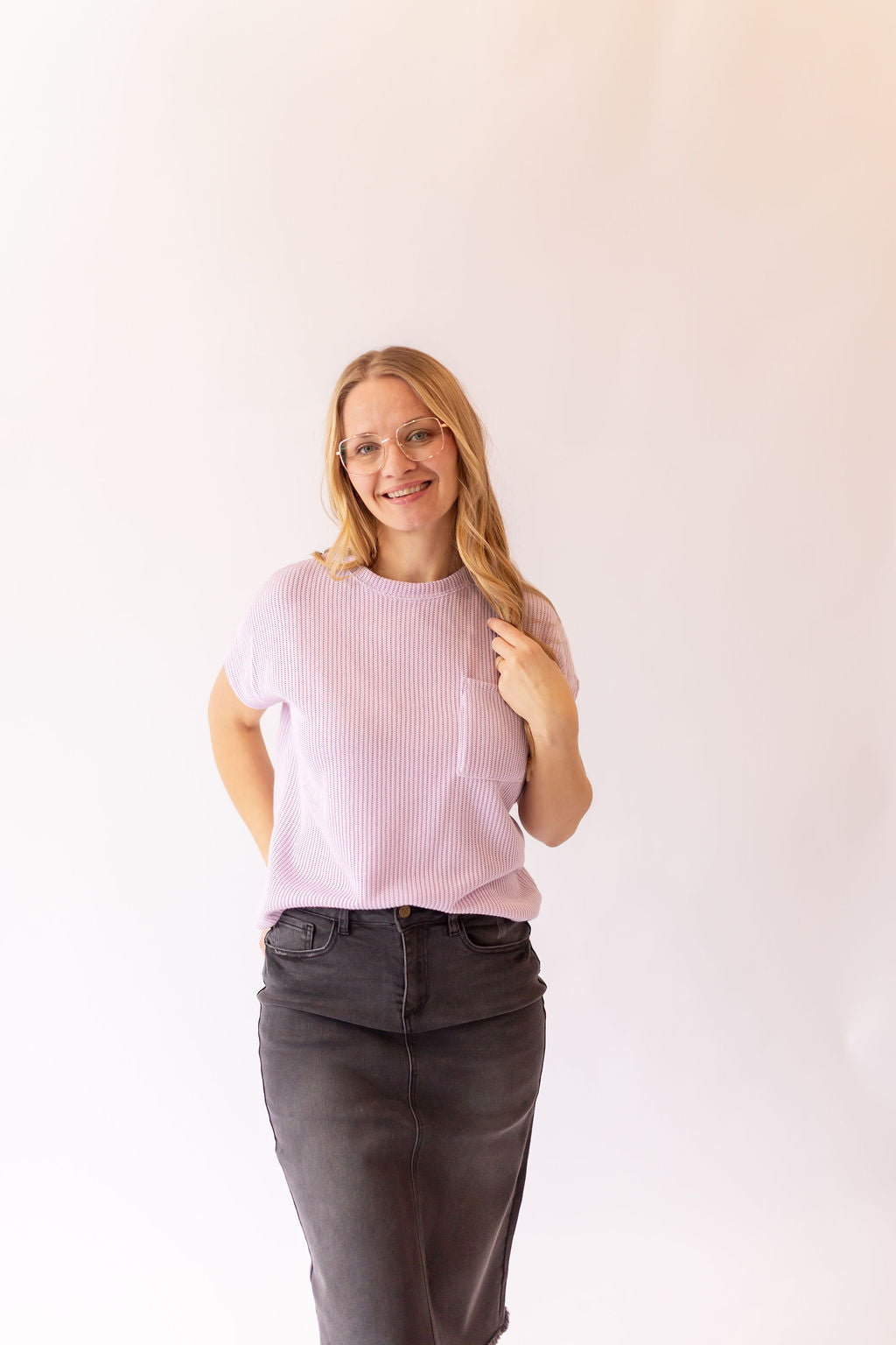 Viola Knitted Top -Lavender