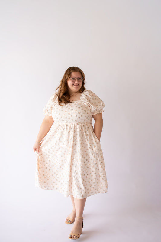 Arlow Dress in Peach Blossom -2x