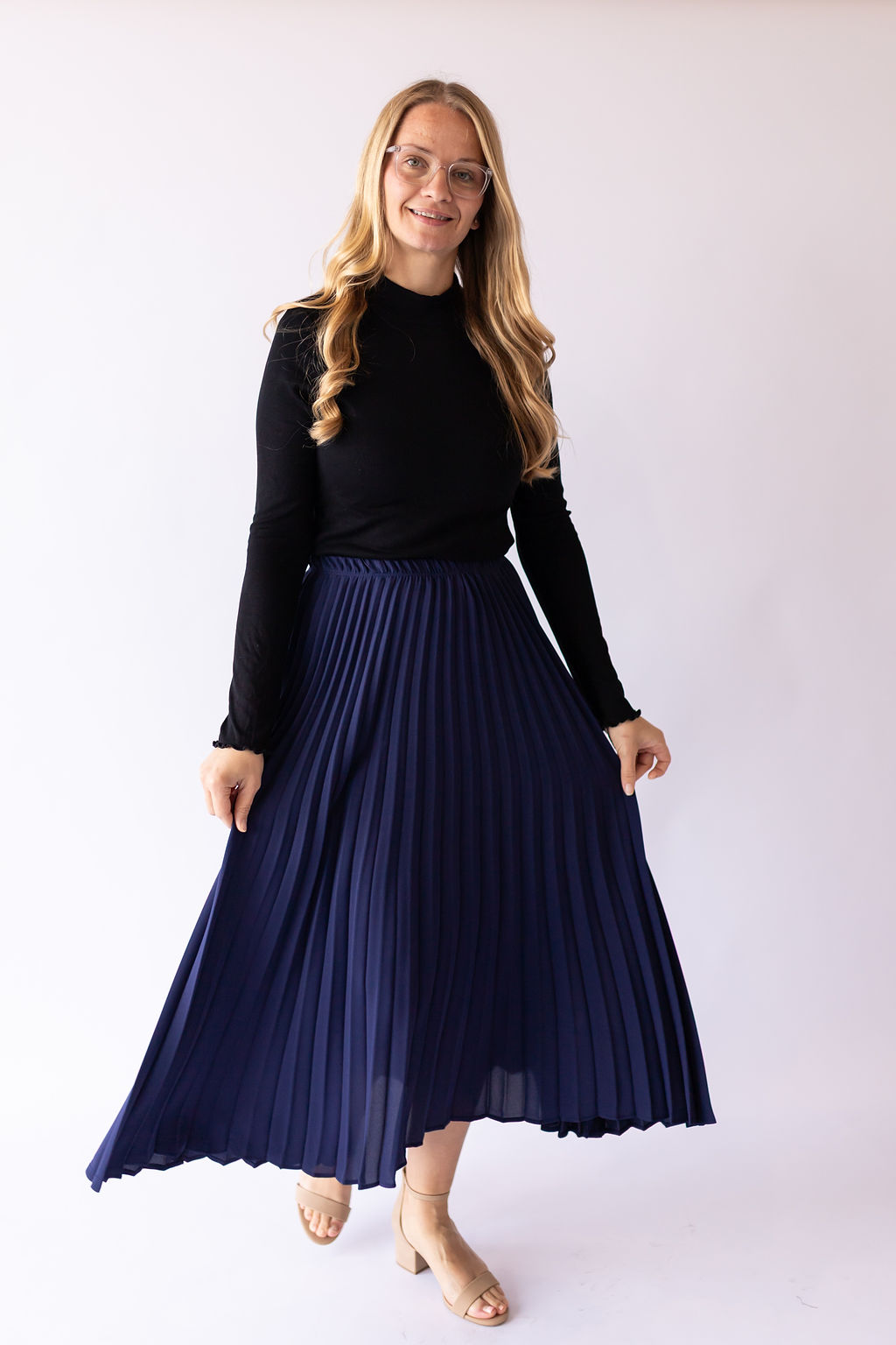 Janine Midi Pleated Skirt