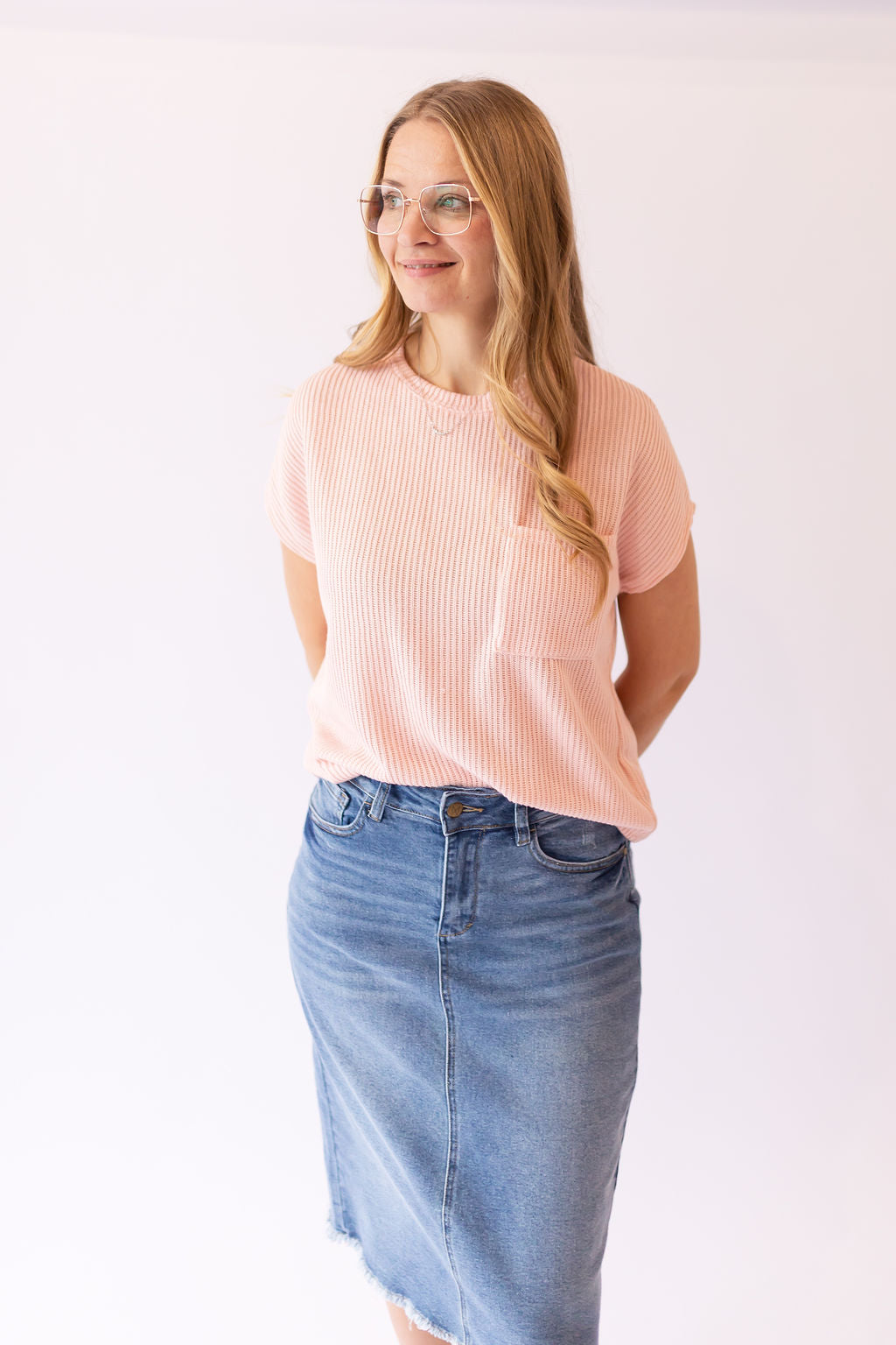 Viola Knitted Top -Blush