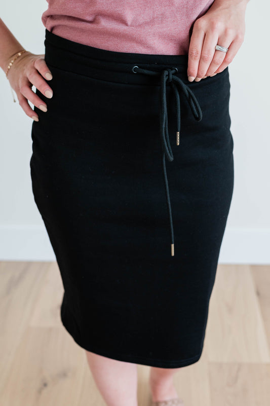 Zion Sweatshirt Skirt - Black