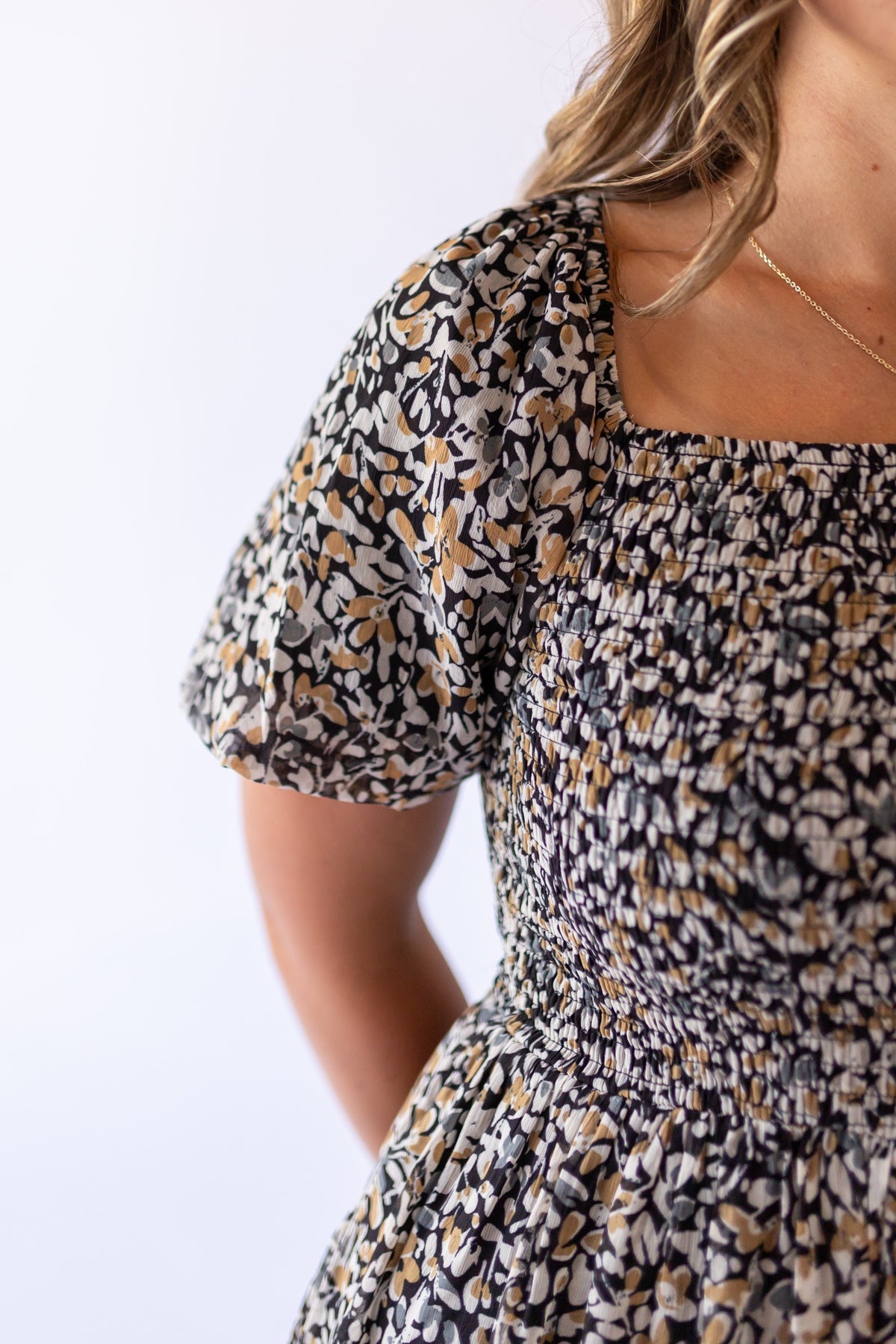 Indigo Dress in Mossy Pebbles -Plus