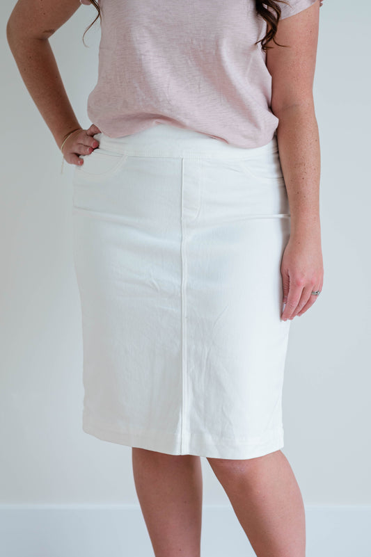 Sara Stretch Denim Skirt