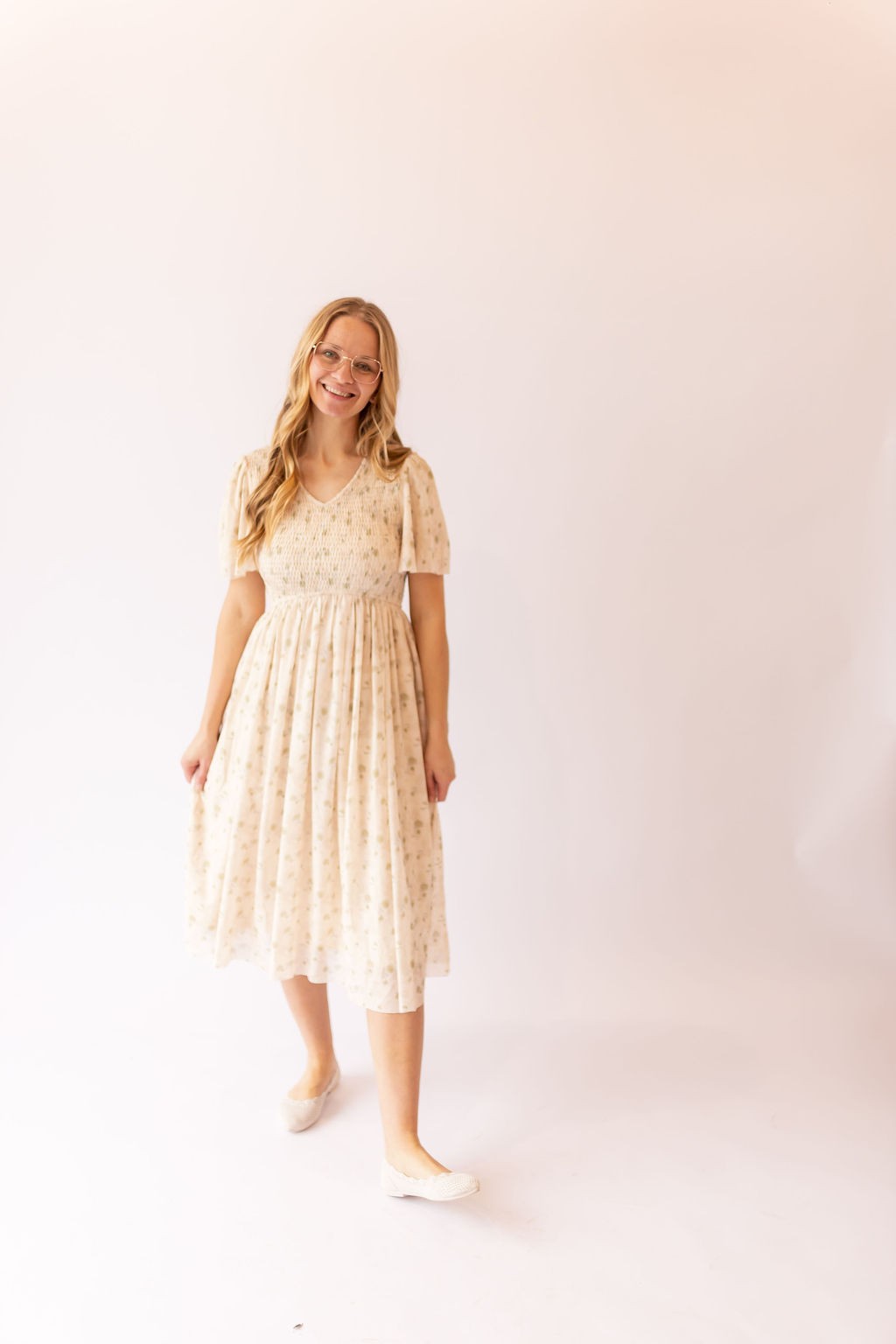 Martha Floral Pleated Dress