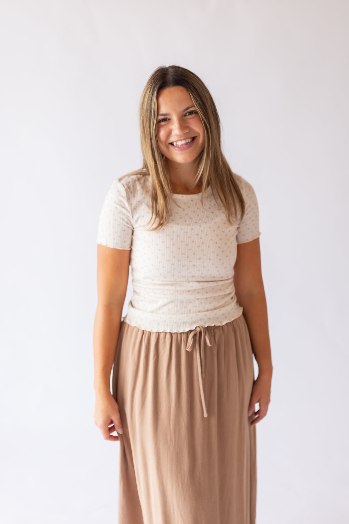 Brooke Linen Drawstring Maxi Skirt