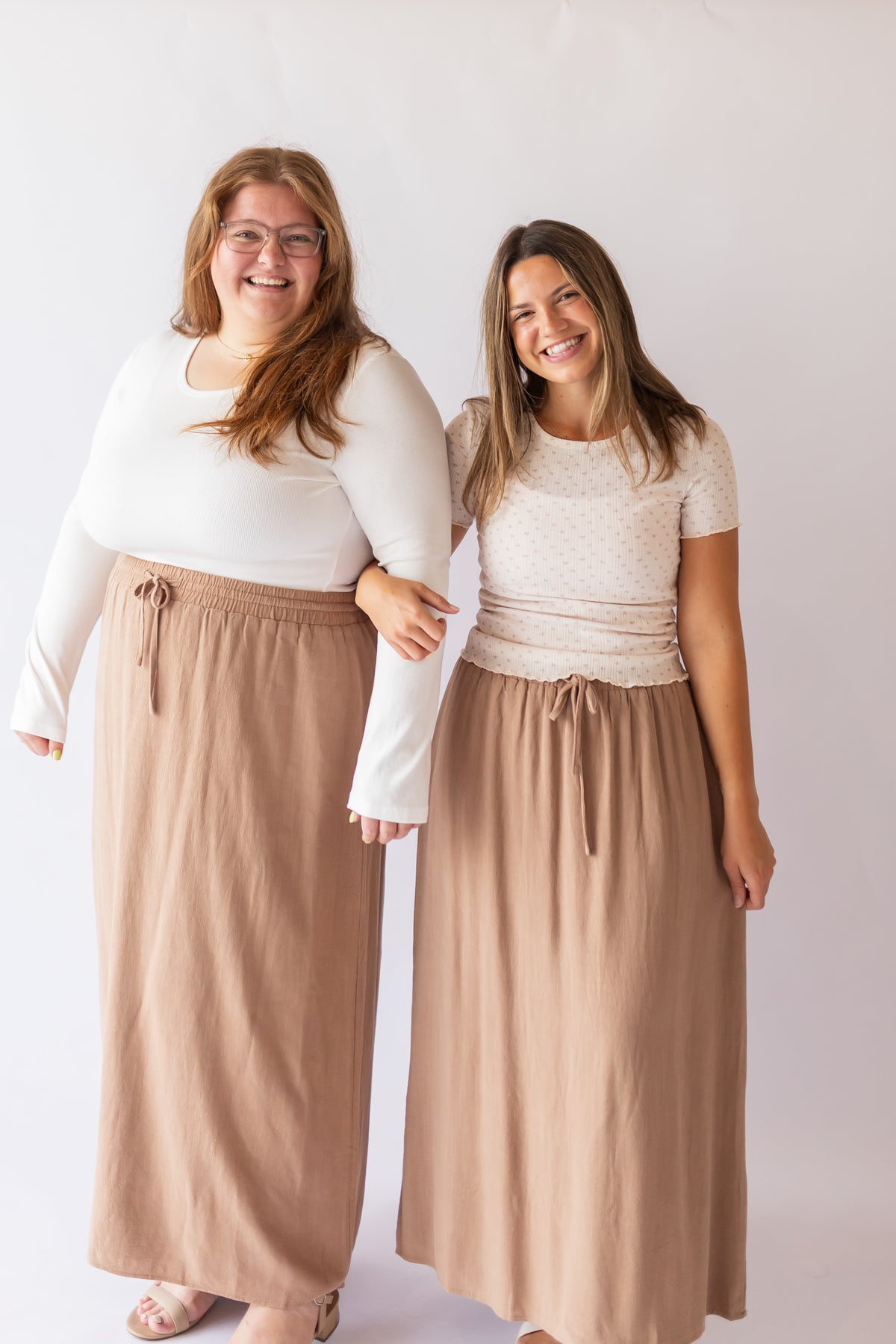 Brooke Linen Drawstring Maxi Skirt