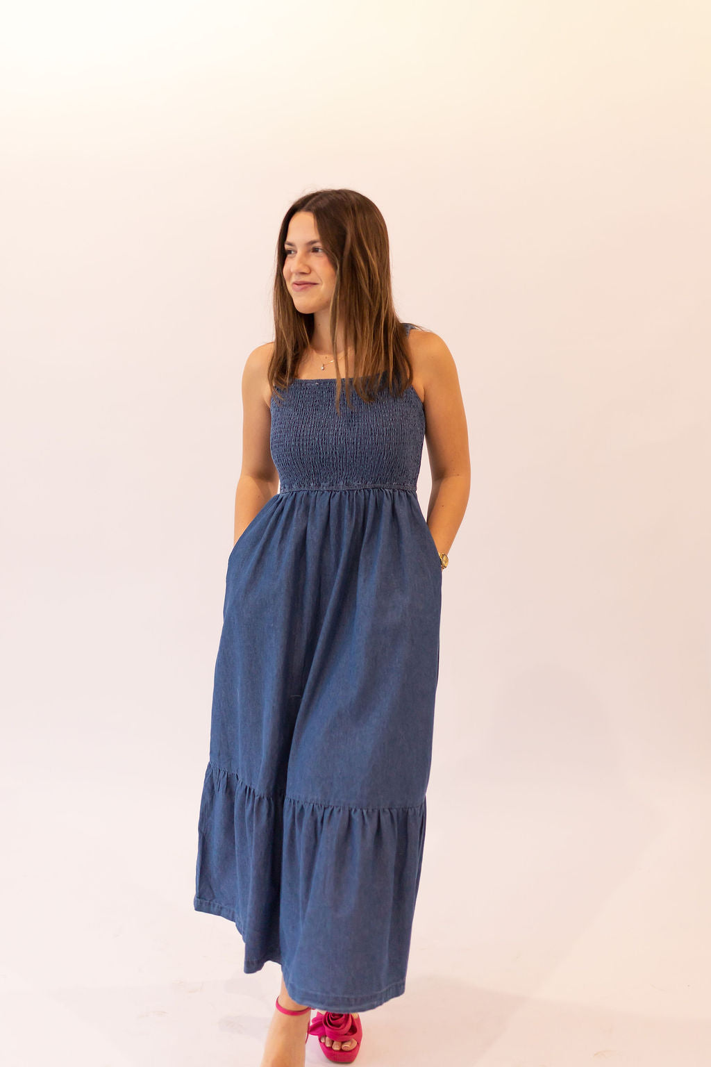 Destiny Denim Jumper Dress