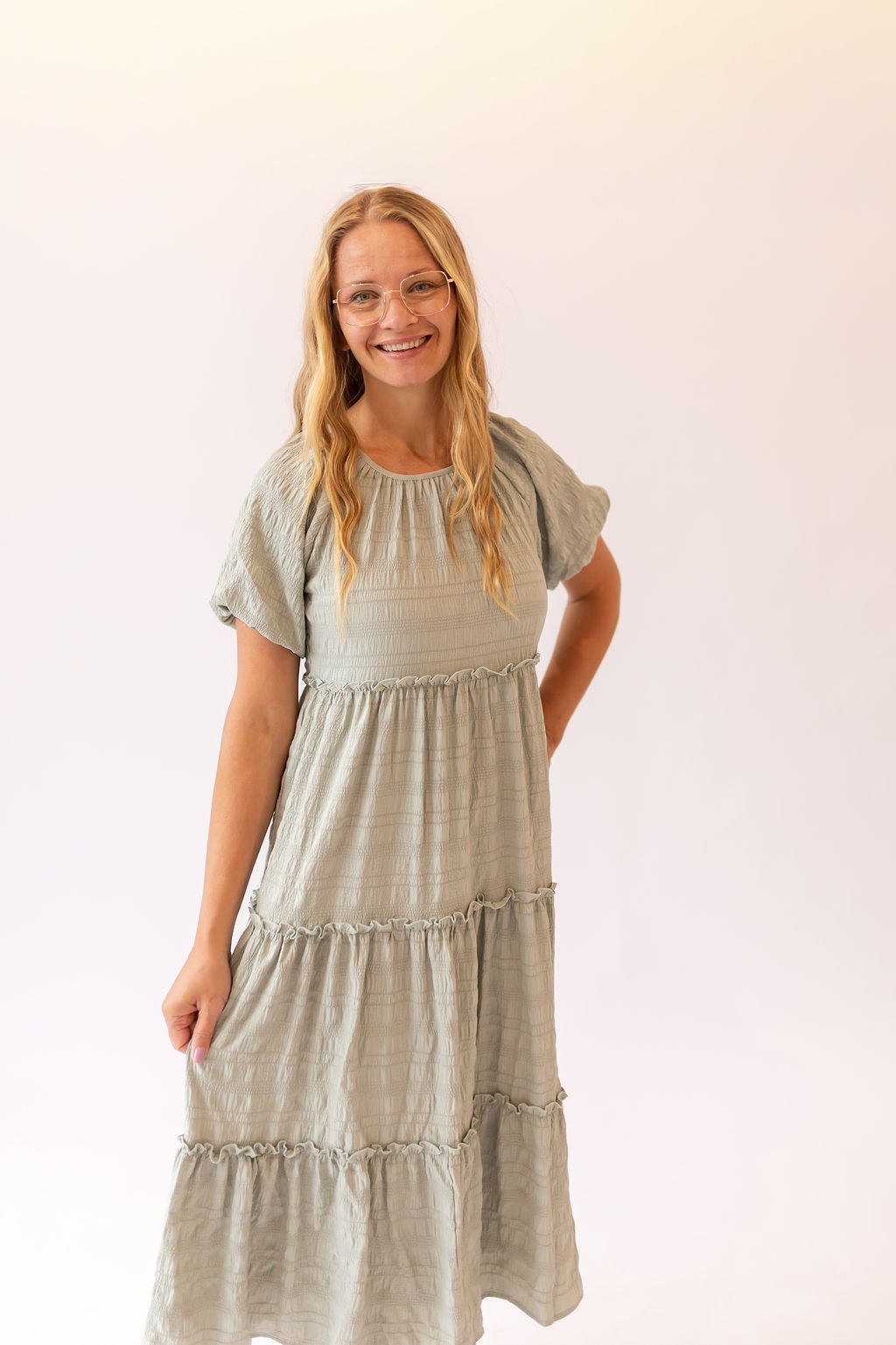 Serena Dress in Mint