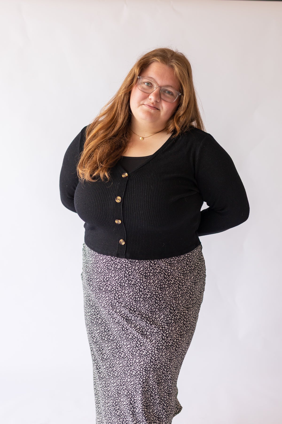 Hailey Midi Skirt Black -Plus