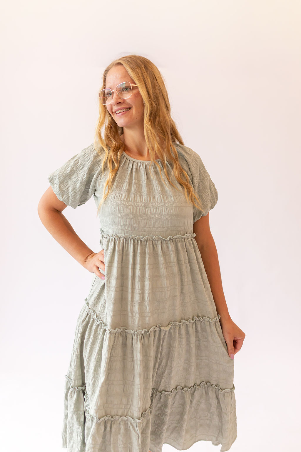 Serena Dress in Mint