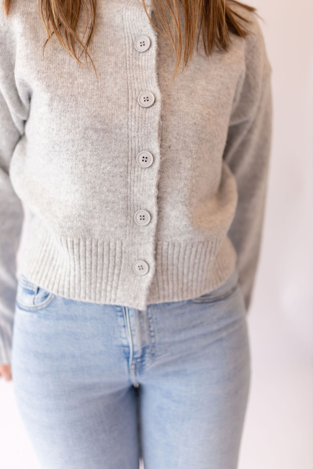 Megan Cardigan -Heather Grey